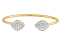 Diamond Bangle - 14 KT Yellow Gold