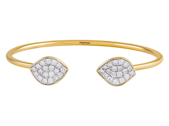 Diamond Bangle - 14 KT Yellow Gold