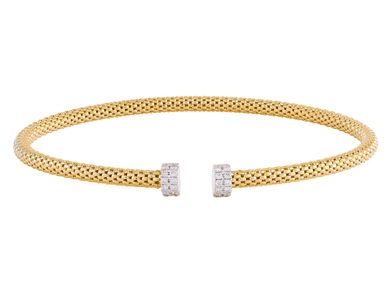 Diamond Bangle - 14 KT Yellow Gold