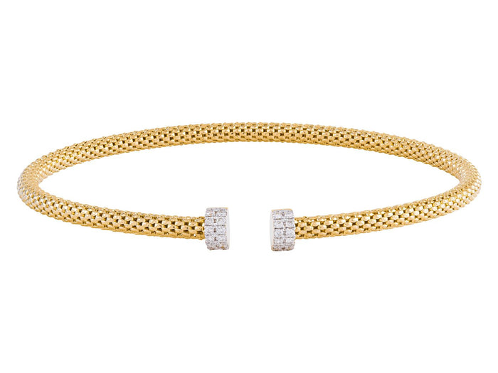 Diamond Bangle - 14 KT Yellow Gold