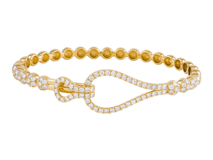 Diamond Bangle - 14 KT Yellow Gold