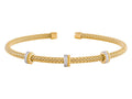 Diamond Bangle - 14 KT Yellow Gold