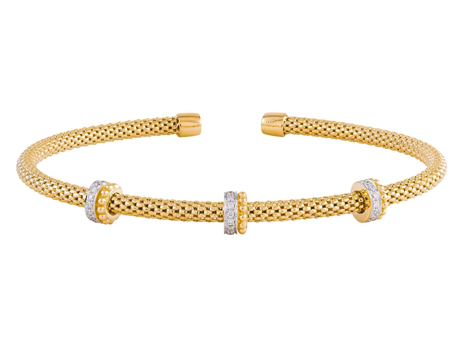 Diamond Bangle - 14 KT Yellow Gold