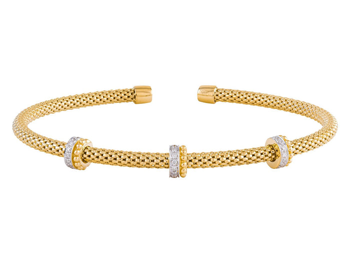 Diamond Bangle - 14 KT Yellow Gold