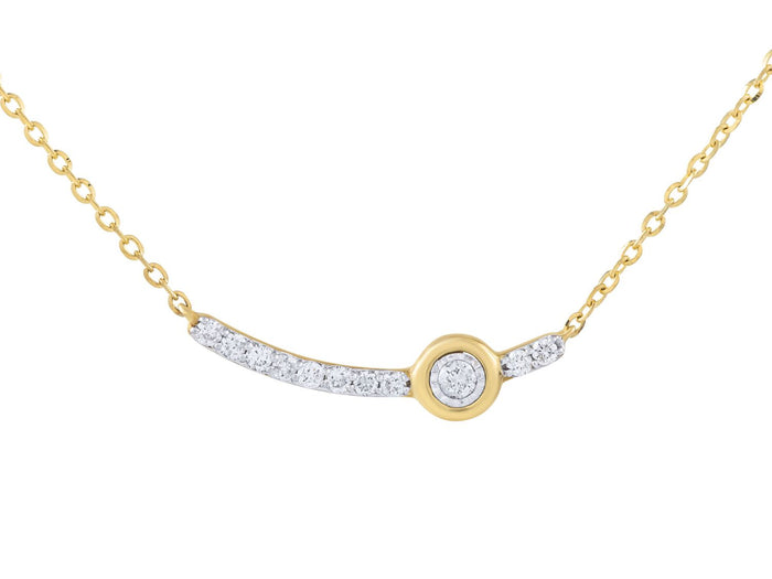 Diamond Necklace - 14 KT Yellow Gold