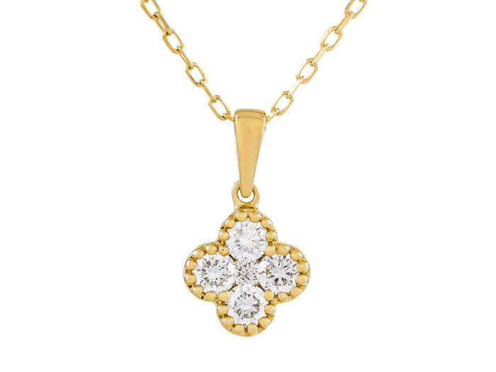 Diamond Necklace - 14 KT Yellow Gold