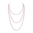 Oval Pink Sapphire Necklace