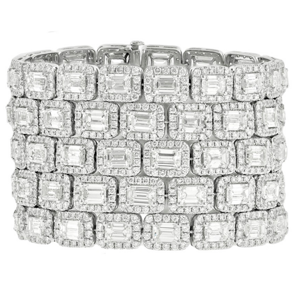 74cts Diamond Halo Bracelet