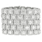 74cts Diamond Halo Bracelet