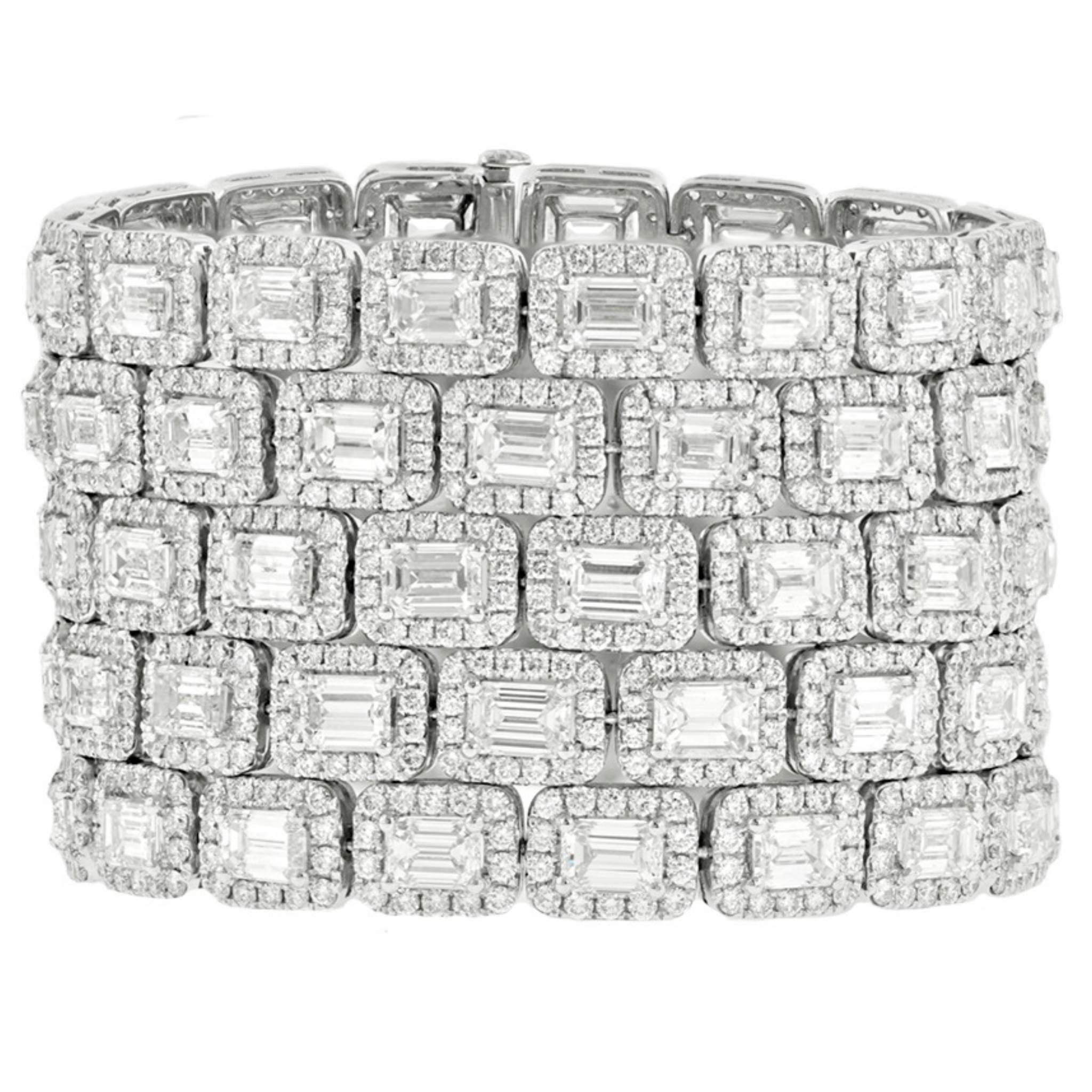 74cts Diamond Halo Bracelet
