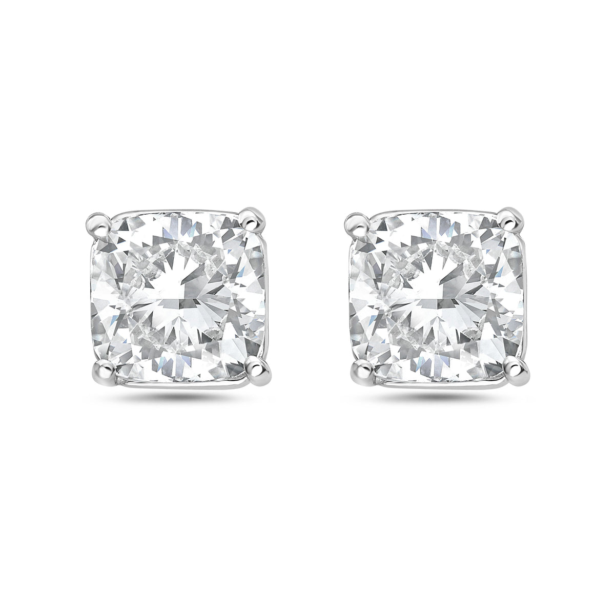 Lab Grown Square Cushion Studs