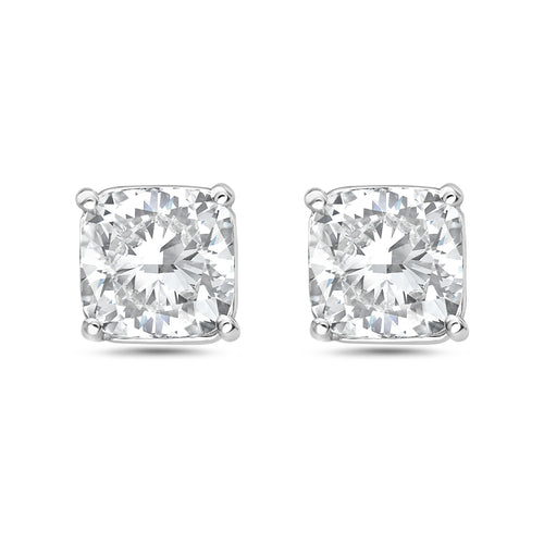 Lab Grown Square Cushion Studs
