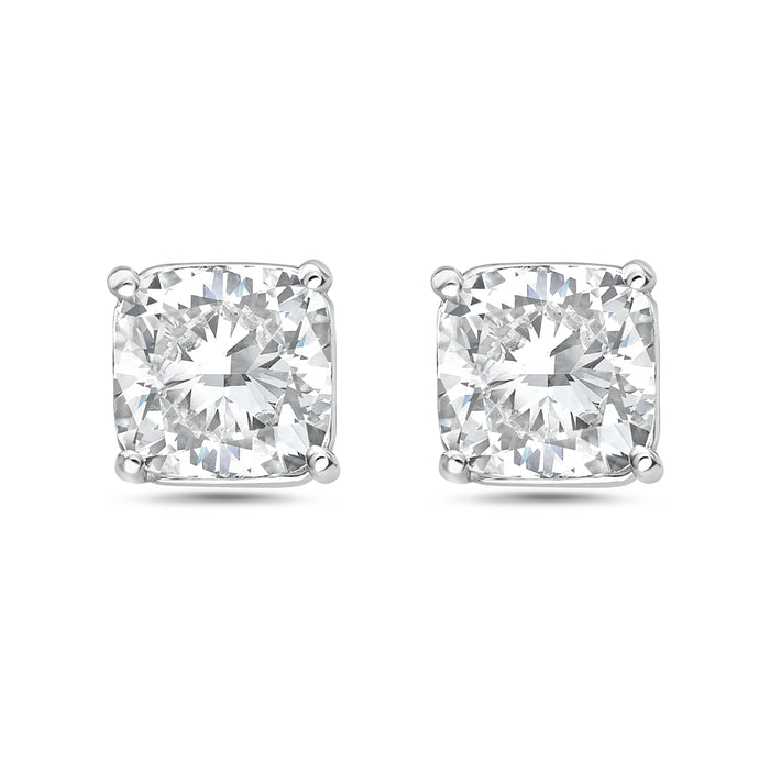 Lab Grown Square Cushion Studs