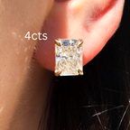 Lab Grown Radiant Cut Diamond Studs
