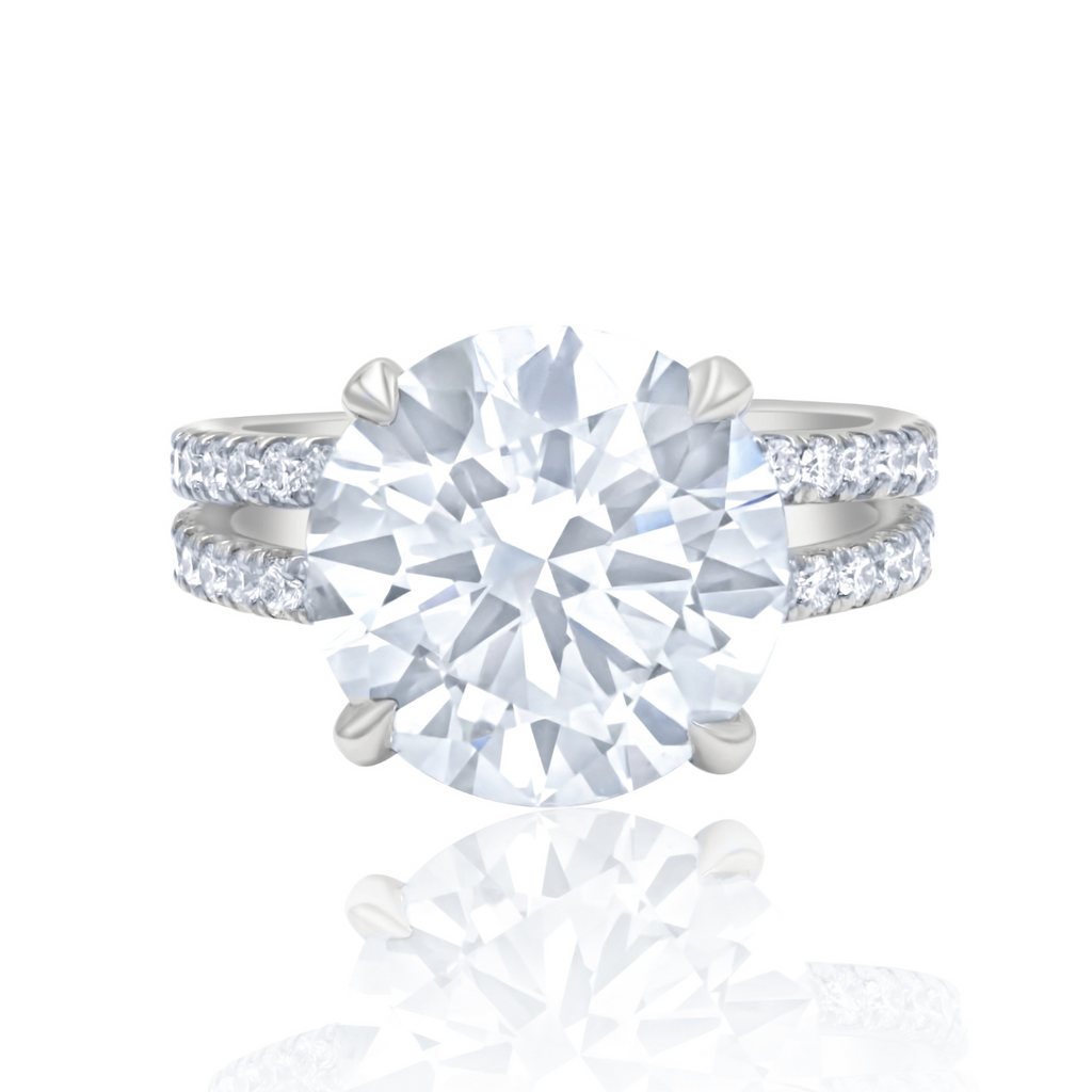 6.30ct Round Diamond Split-Shank Ring