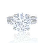 6.30ct Round Diamond Split-Shank Ring