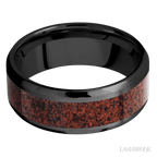 Zirconium 8mm Satin/Polish Wedding Band