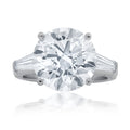 Round Diamond Ring with Baguettes