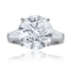 Round Diamond Ring with Baguettes