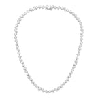 Lab Grown Multi-Cut Diamond Slanted Bezel Necklace