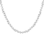 Lab Grown Multi-Cut Diamond Slanted Bezel Necklace