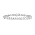Lab-Grown Heart Diamond Tennis Bracelet