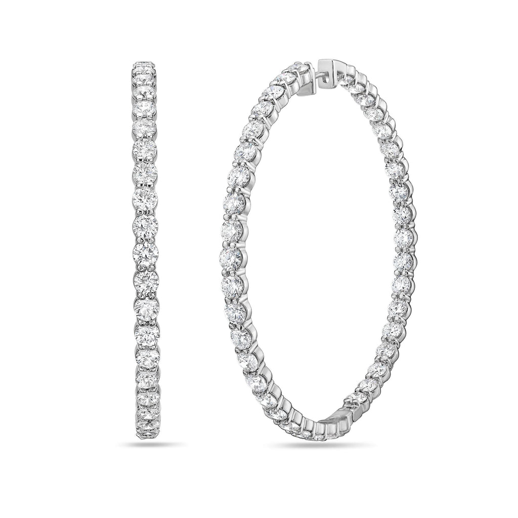 19cts Inside-Out Diamond Hoops