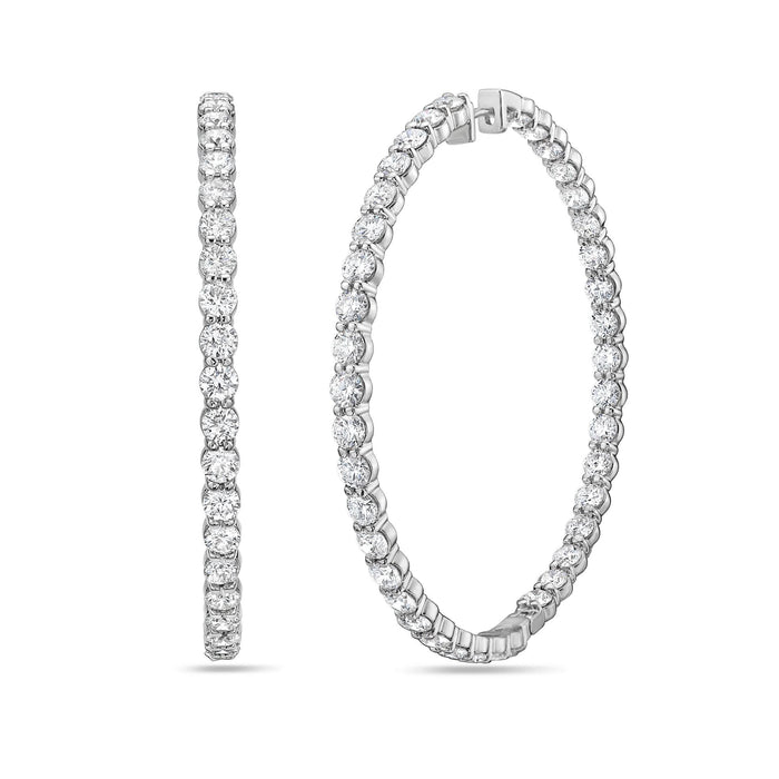 19cts Inside-Out Diamond Hoops