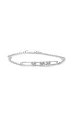 Roman and Jules Sliding Heart Diamond Bracelet EB1006-1