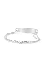Roman and Jules White Diamond Tag Bracelet EB1003-1