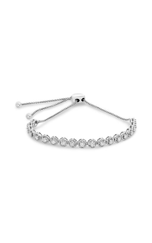 Roman and Jules White Diamond Braided Bolo Bracelet MB759-1