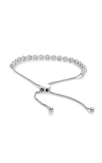 Roman and Jules White Diamond Braided Bolo Bracelet MB759-1