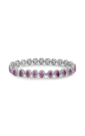 Roman and Jules Oval Pink Sapphire & Diamond Halo Bracelet MB615-13