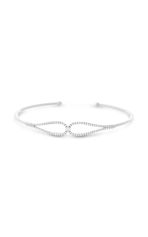 Roman and Jules Open Teardrop Diamond Pave Bangle EB1020-1