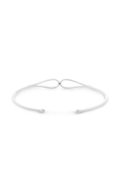 Roman and Jules Open Teardrop Diamond Pave Bangle EB1020-1