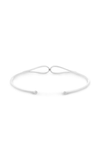 Roman and Jules Open Teardrop Diamond Pave Bangle EB1020-1