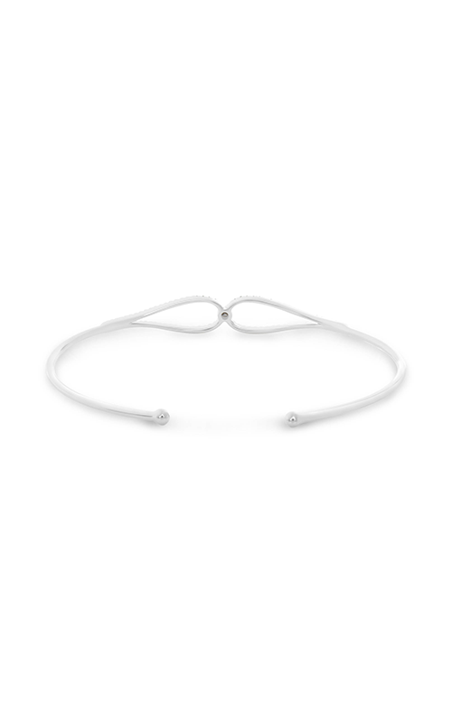 Roman and Jules Open Teardrop Diamond Pave Bangle EB1020-1