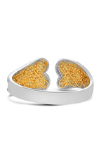 Roman and Jules White & Yellow Diamond Heart Bangle NB893-1