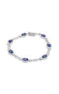 Roman And Jules Sapphire And Diamond Link Bracelet MB850-1