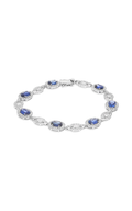 Roman And Jules Oval Sapphire And Open Oval Diamond Bracelet MB849-1