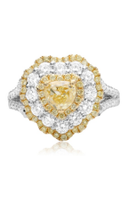 18K White Gold Diamond Halo Engagement Ring