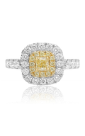 18K White Gold Diamond Halo Engagement Ring