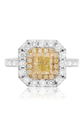 18K White Gold Diamond Halo Engagement Ring