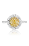 18K White Gold Diamond Halo Engagement Ring
