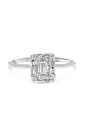 Roman And Jules White Gold Diamond Cluster Engagement Ring DR1025-1