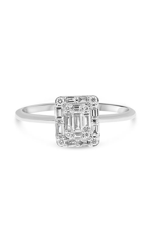 Roman And Jules White Gold Diamond Cluster Engagement Ring DR1025-1