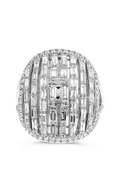 White Diamond Dome Ring