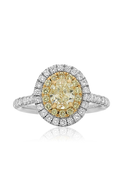 Roman And Jules Yellow Diamond Double Halo Ring GR2590-1