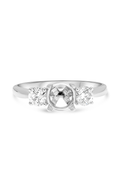 Roman And Jules White Gold Mount With Side Diamonds Engagement Ring