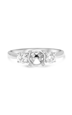 Roman And Jules White Gold Mount With Side Diamonds Engagement Ring